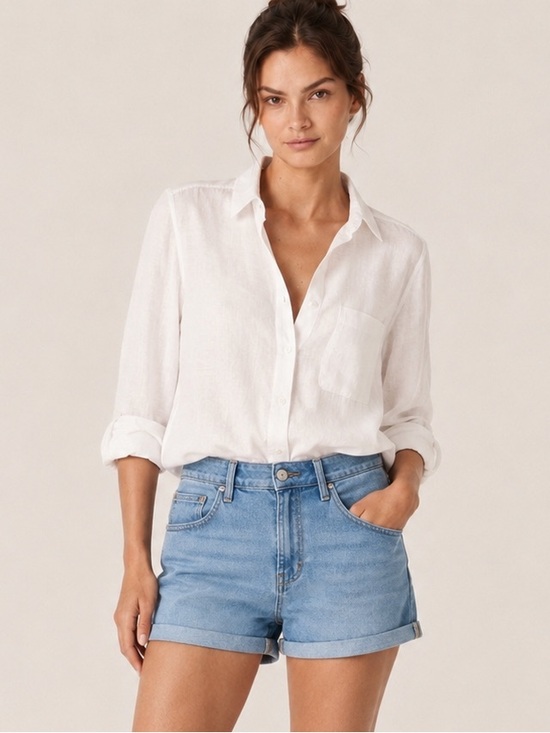 Old Navy Pants - Old Navy Light Blue Denim Roll-Cuff Women's Shorts